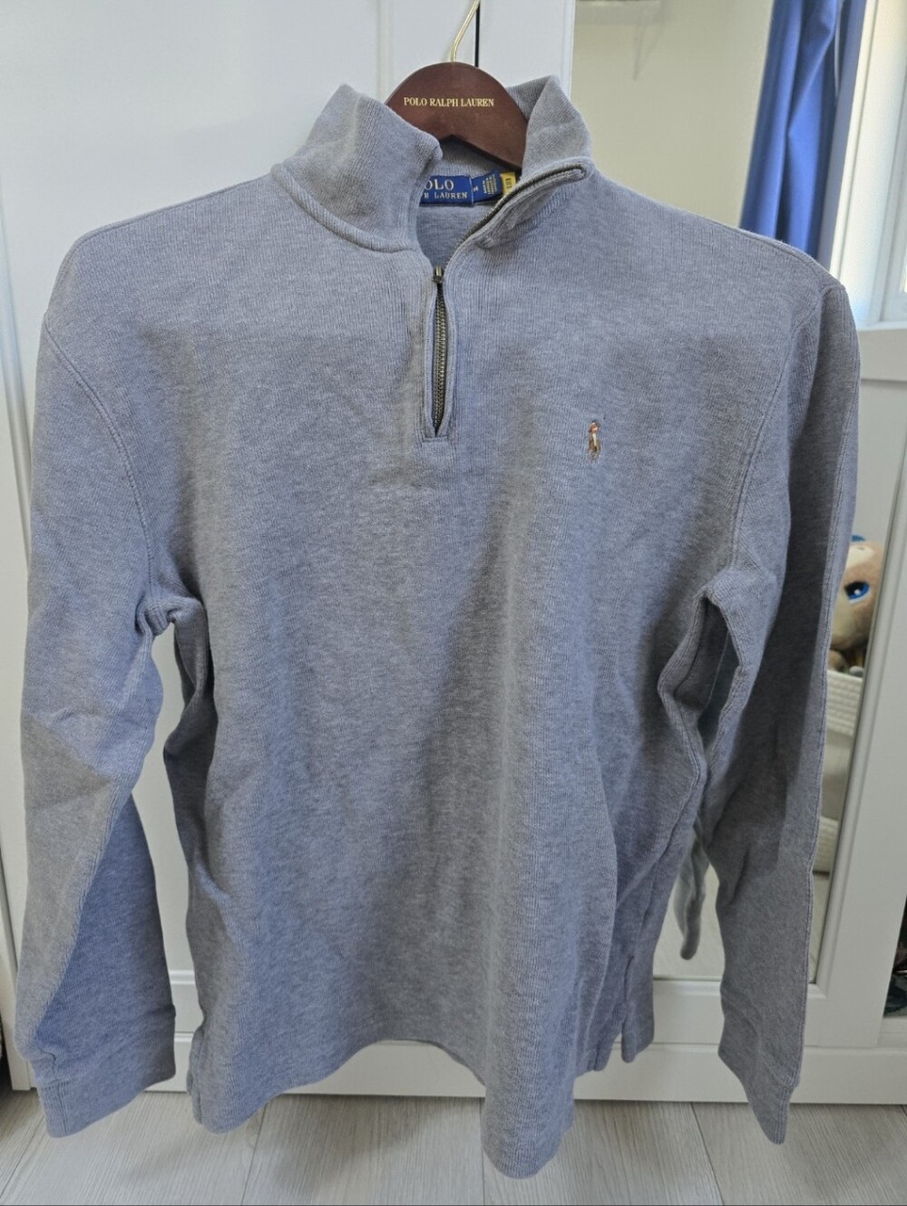 Polo by Ralph Lauren Men’s Light Gray Half-Zip Sweatshirt